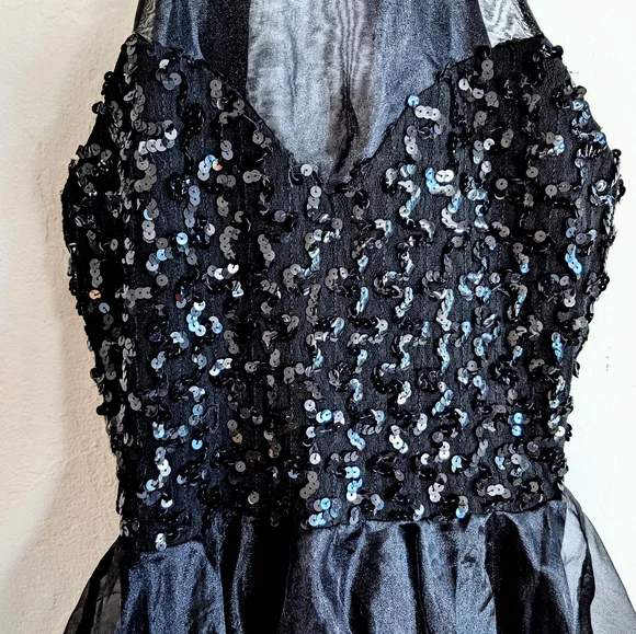 Sold! NWT Vintage Y2K Faviana Sequin High Neck Backless Dress - Picture 4 of 10